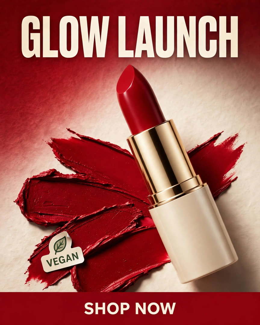 Cosmetics Launch poster template
