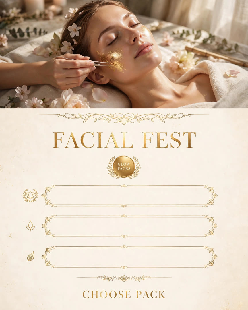 Facial Packages poster template