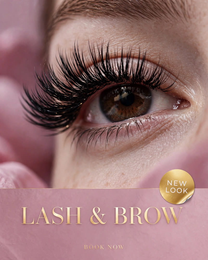 Lash & Brow Bar poster template