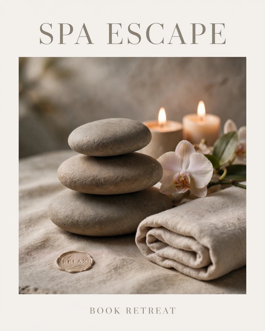 Spa Day Escape poster template