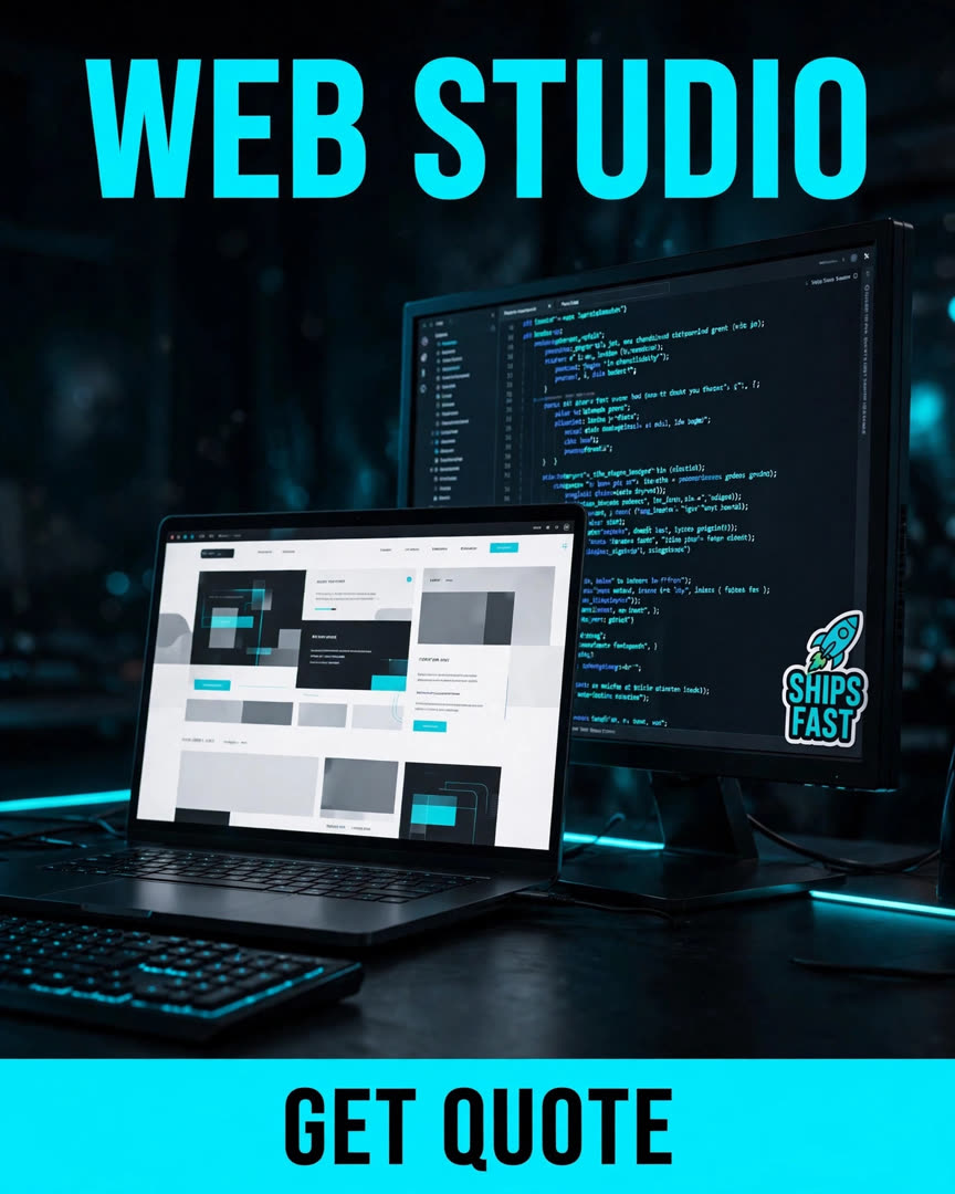 Web Studio poster template