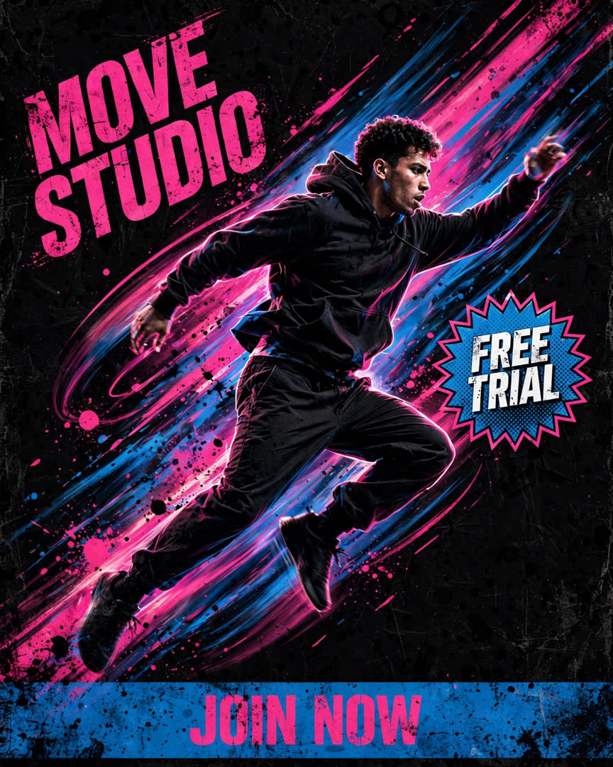 Move Studio poster template