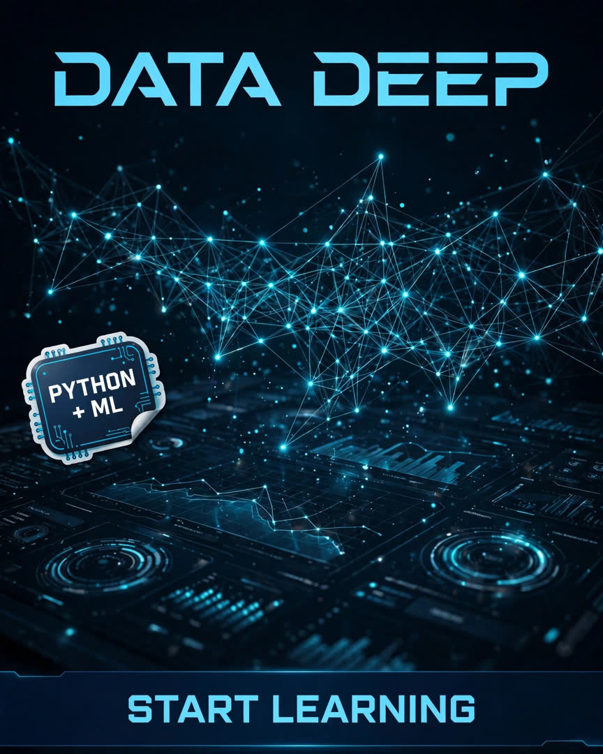 Data Deep poster template