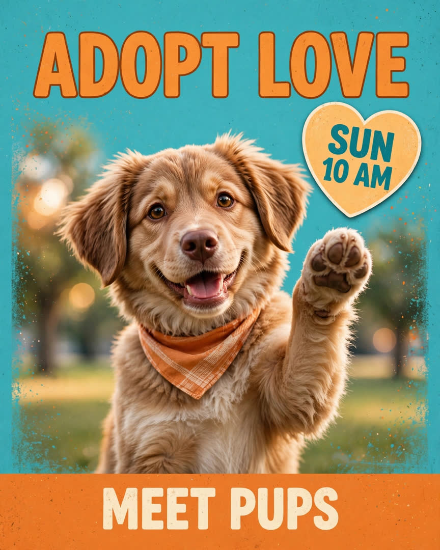 Adopt Love poster template