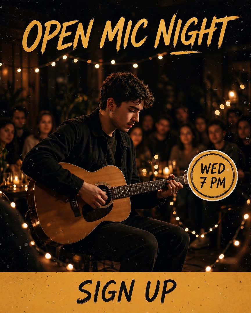 Open Mic poster template