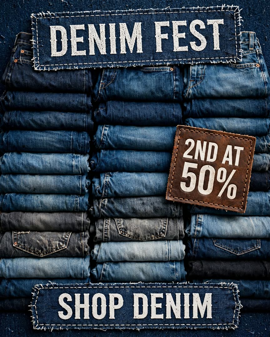 Denim Fest poster template