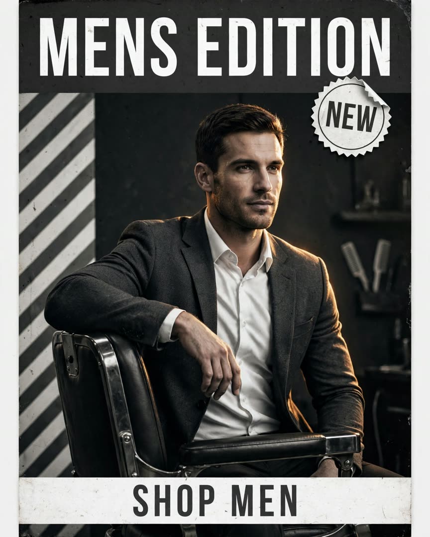 Mens Edition poster template