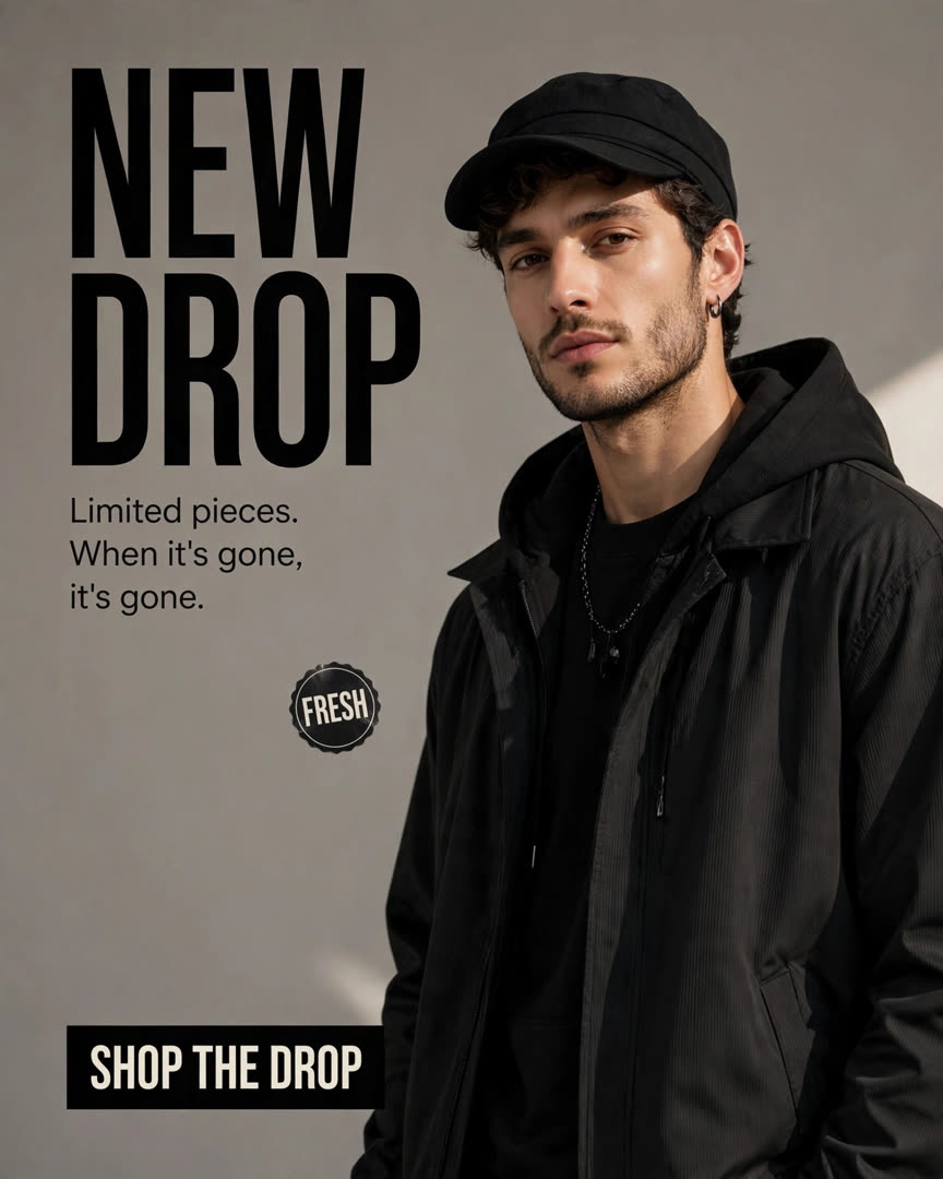 New Drop poster template