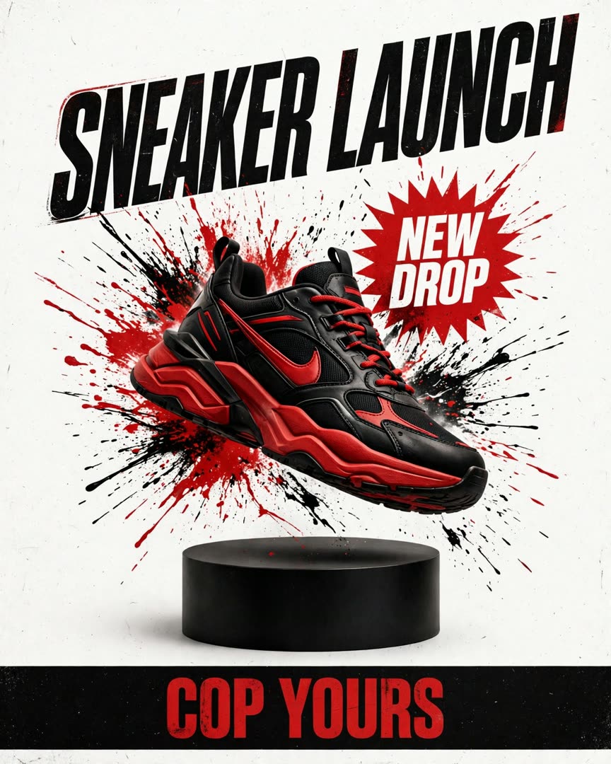 Sneaker Launch poster template