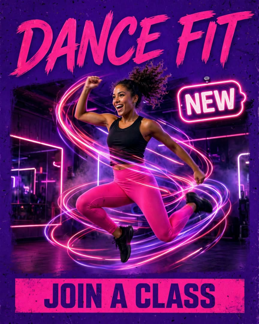 Dance Fit poster template