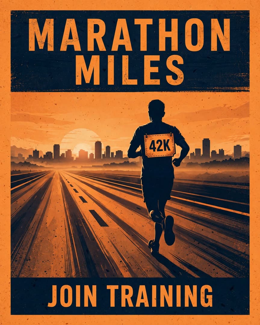 Marathon Miles poster template