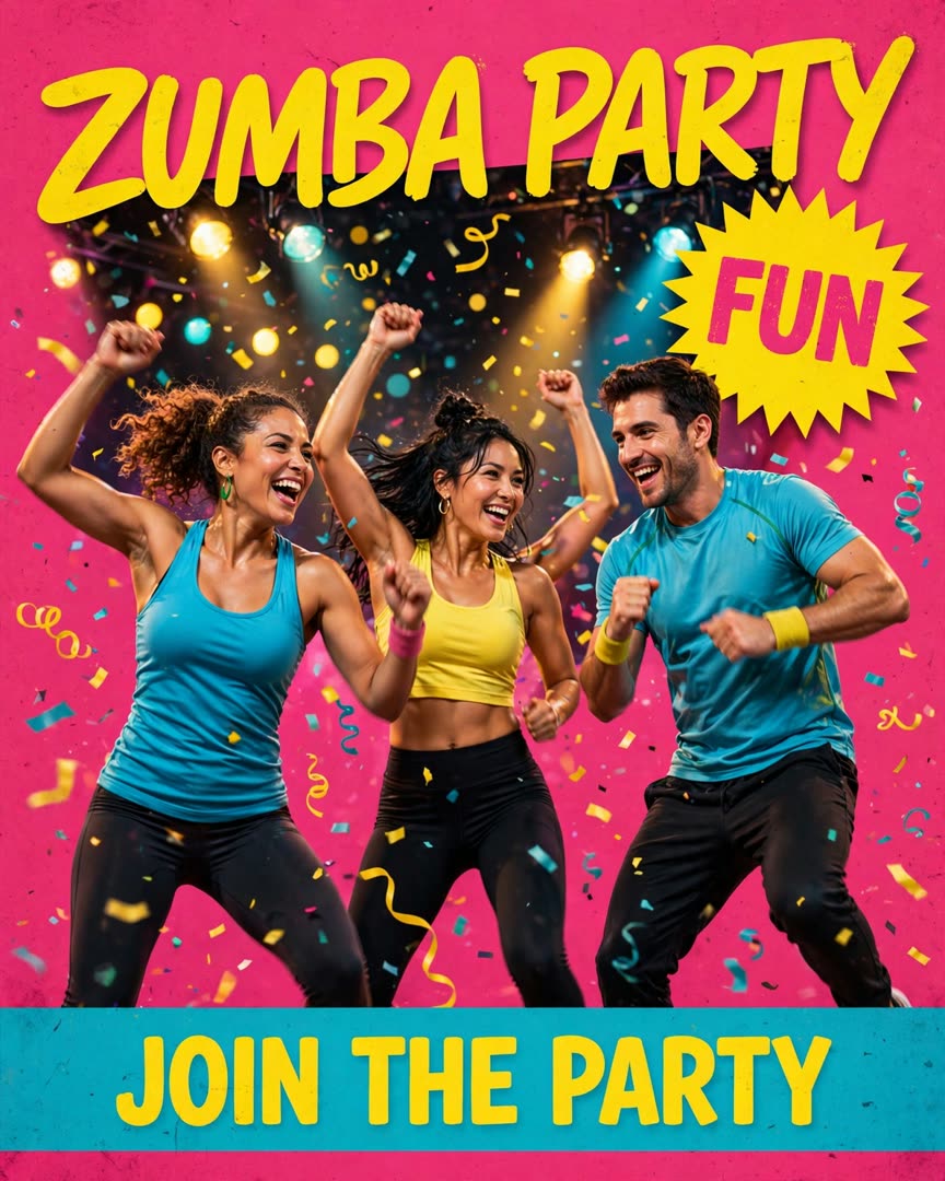 Zumba Party poster template