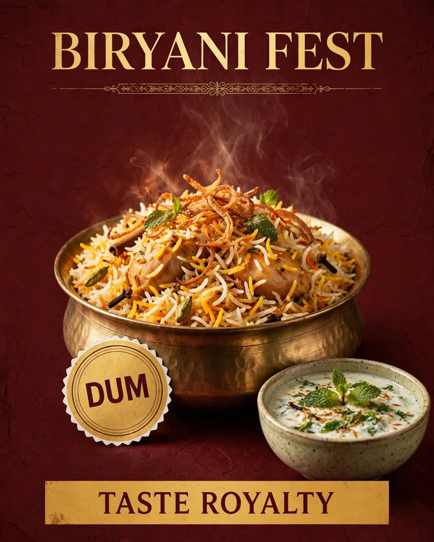 Biryani Royal poster template