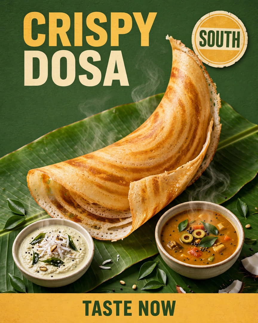 Crispy Dosa poster template
