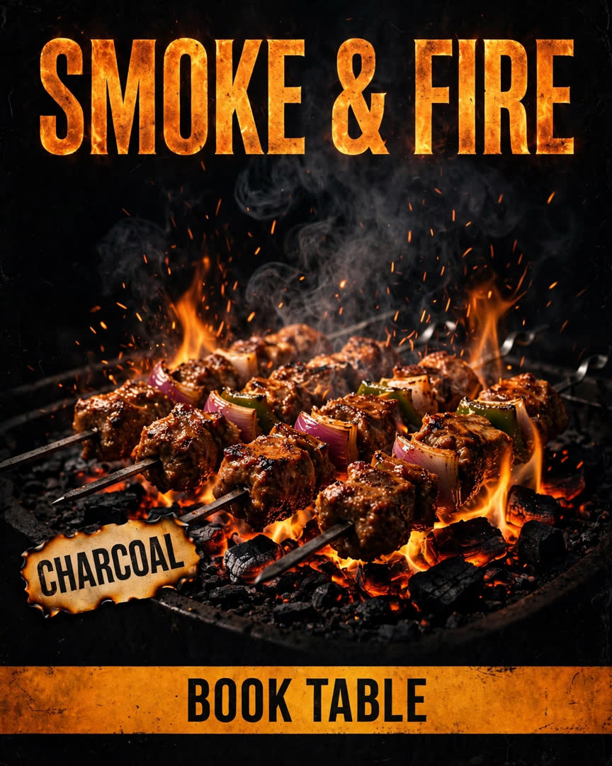 Smoke & Fire poster template