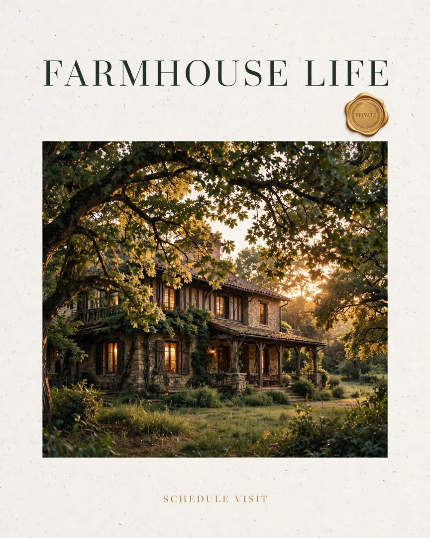 Farmhouse Living poster template