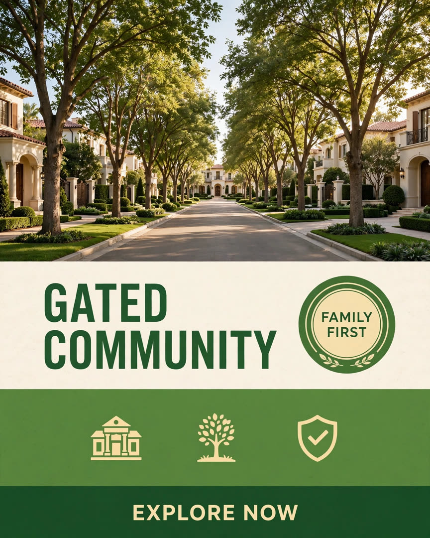 Gated Community poster template