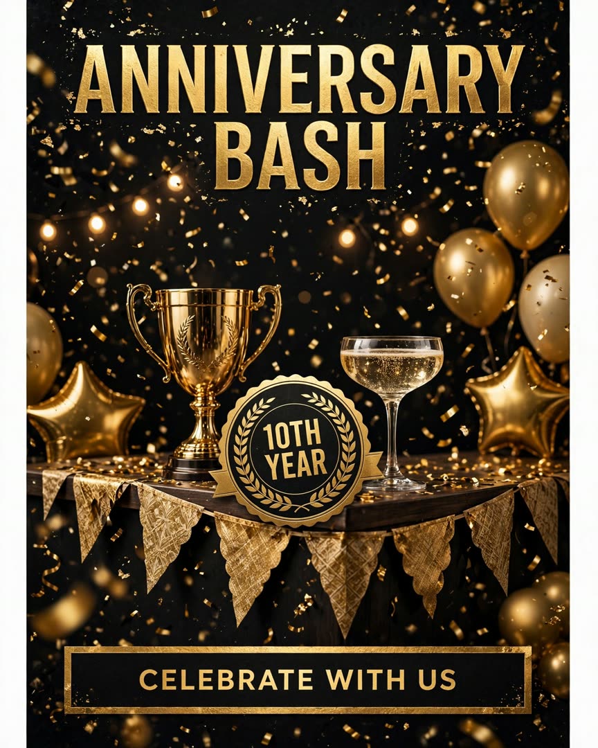 Anniversary Bash poster template
