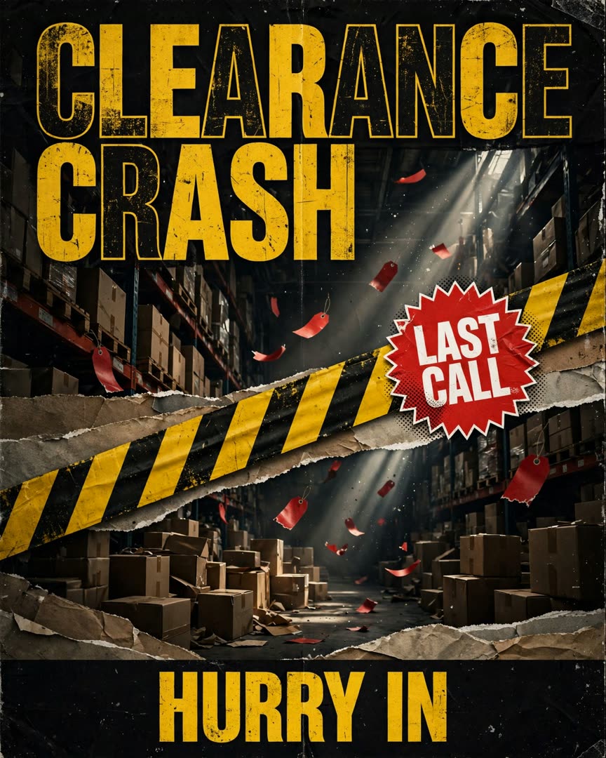 Clearance Crash poster template