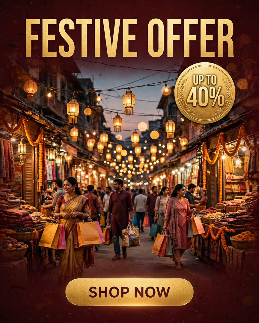 Festive Offer poster template