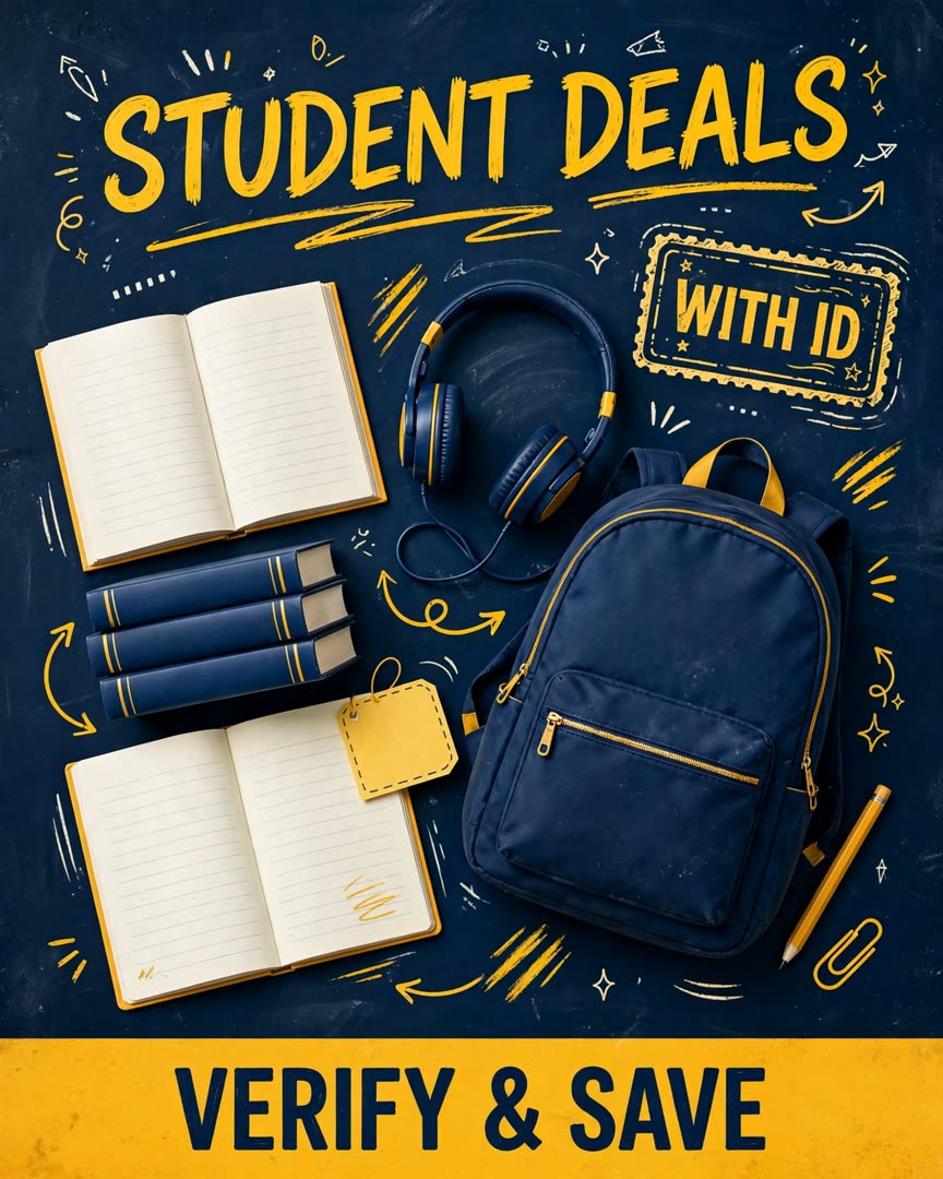 Student Deals poster template