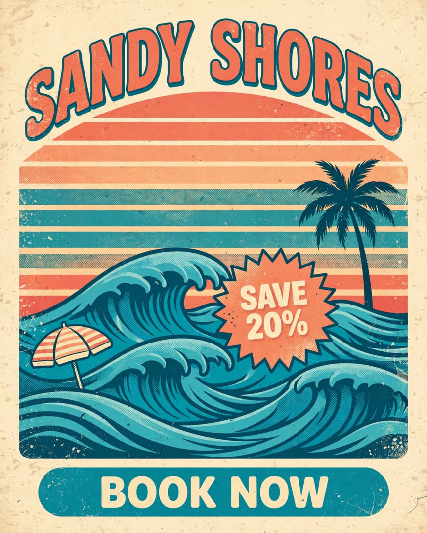 Sandy Shores poster template