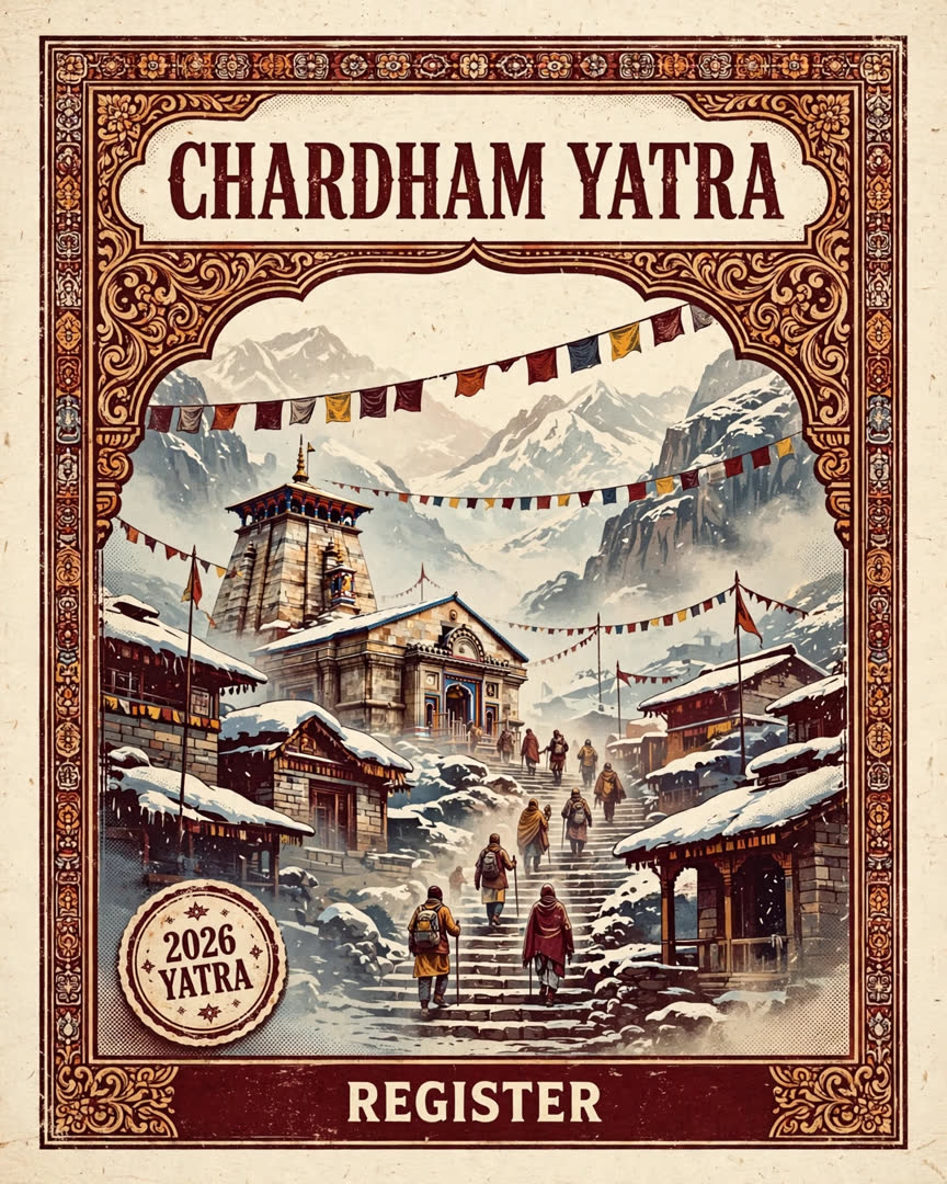 Chardham Yatra poster template