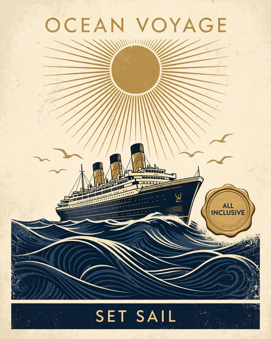Ocean Voyage poster template