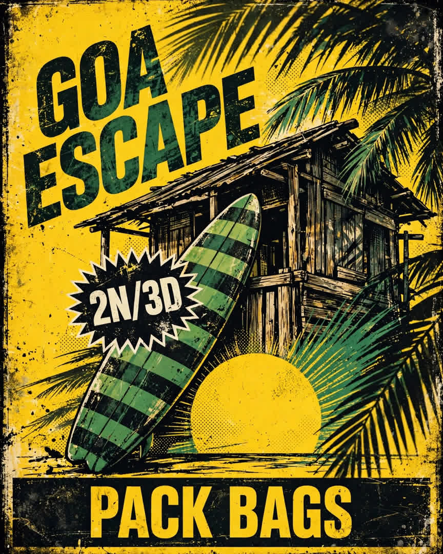 Goa Escape poster template