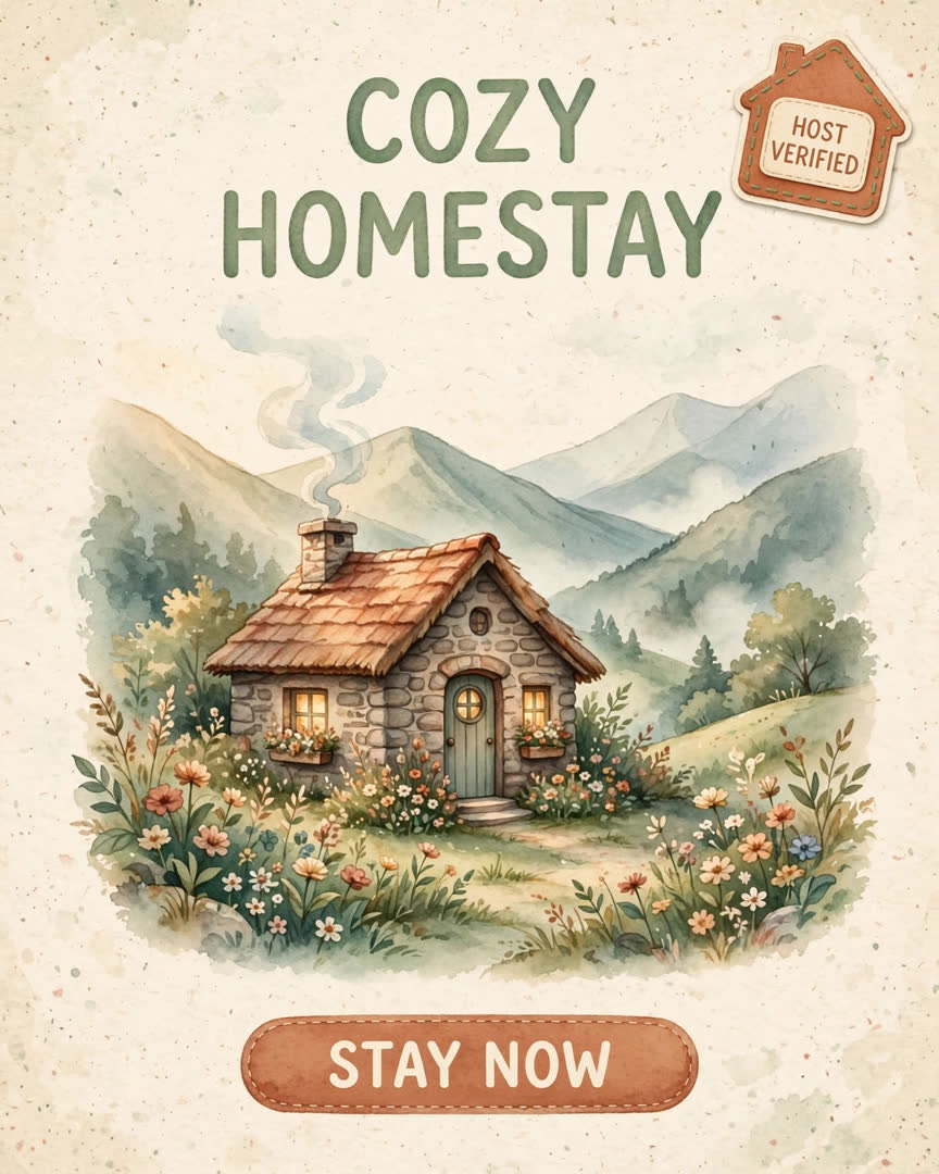 Cozy Homestay poster template