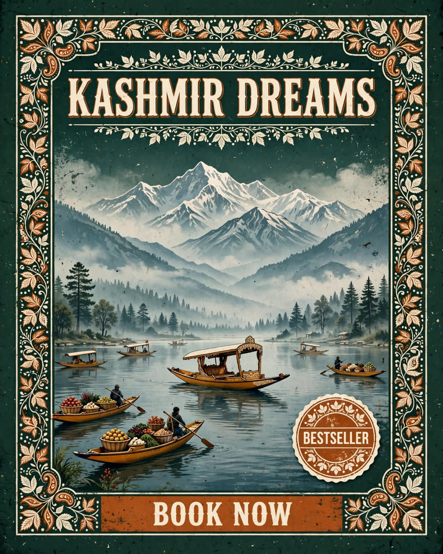 Kashmir Dreams poster template